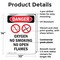 Signmission Oxygen No Smoking No Danger Sign, Plastic, 10in W x 14in L, 2PK OS-2PACK-DS-P-1014-V-1515 - alternate 2